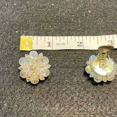 Vintage Rhinestone Clip on Dressy Earrings - image 1