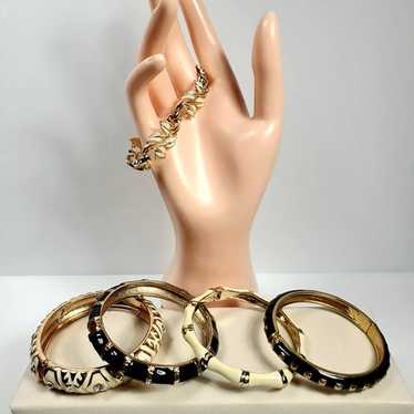 Vintage Enamel Bangle Bracelet Bundle - image 1