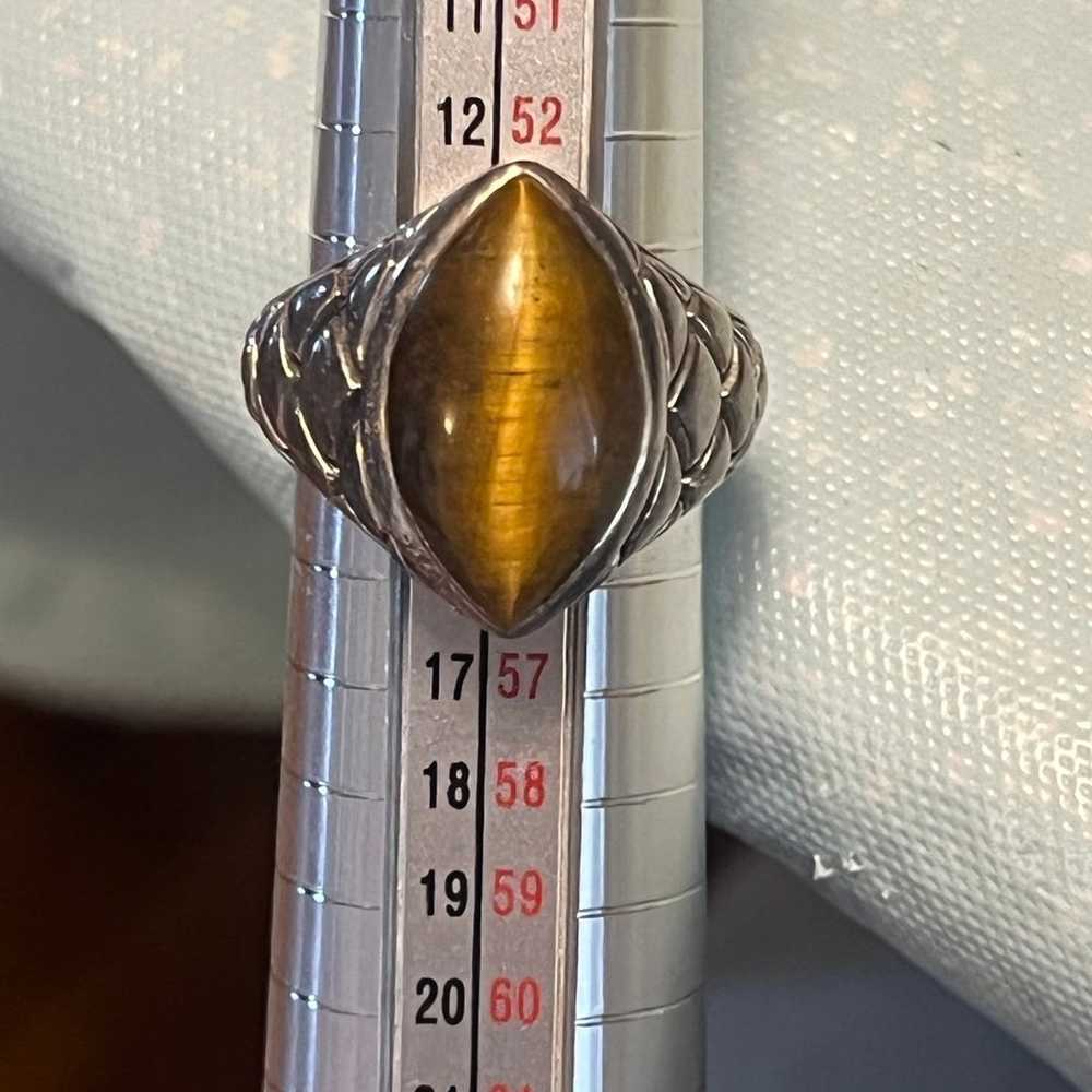 Tigers Eye Cabochon Ring - image 2