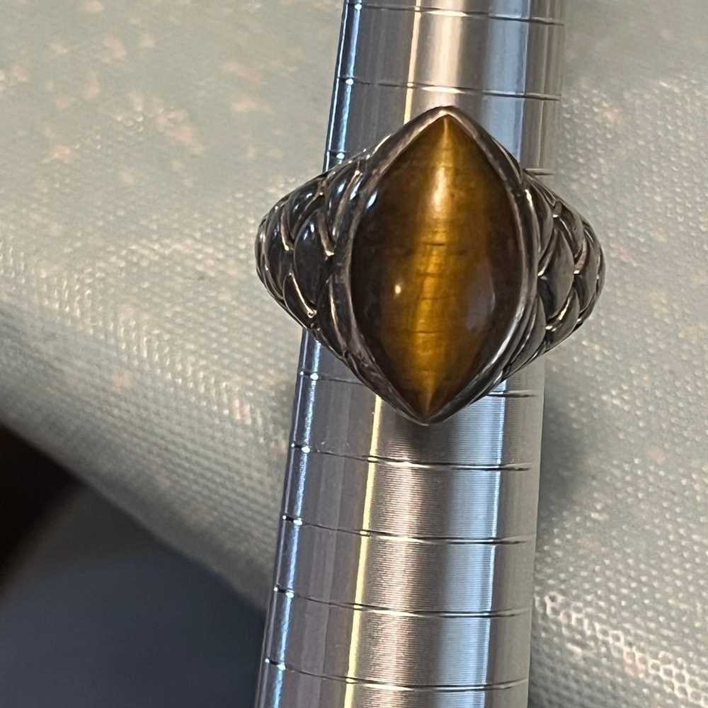 Tigers Eye Cabochon Ring - image 5