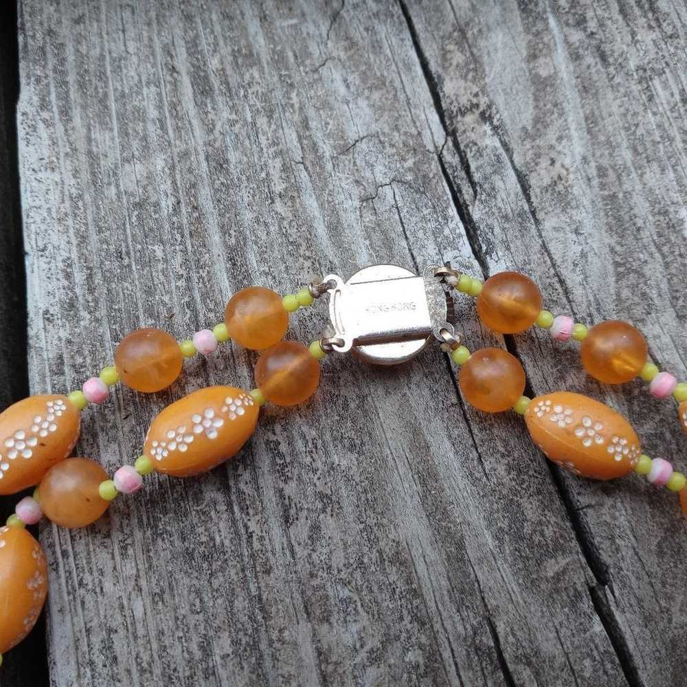 Vintage 60s Hong Kong 2 Strand Costume Necklace F… - image 7