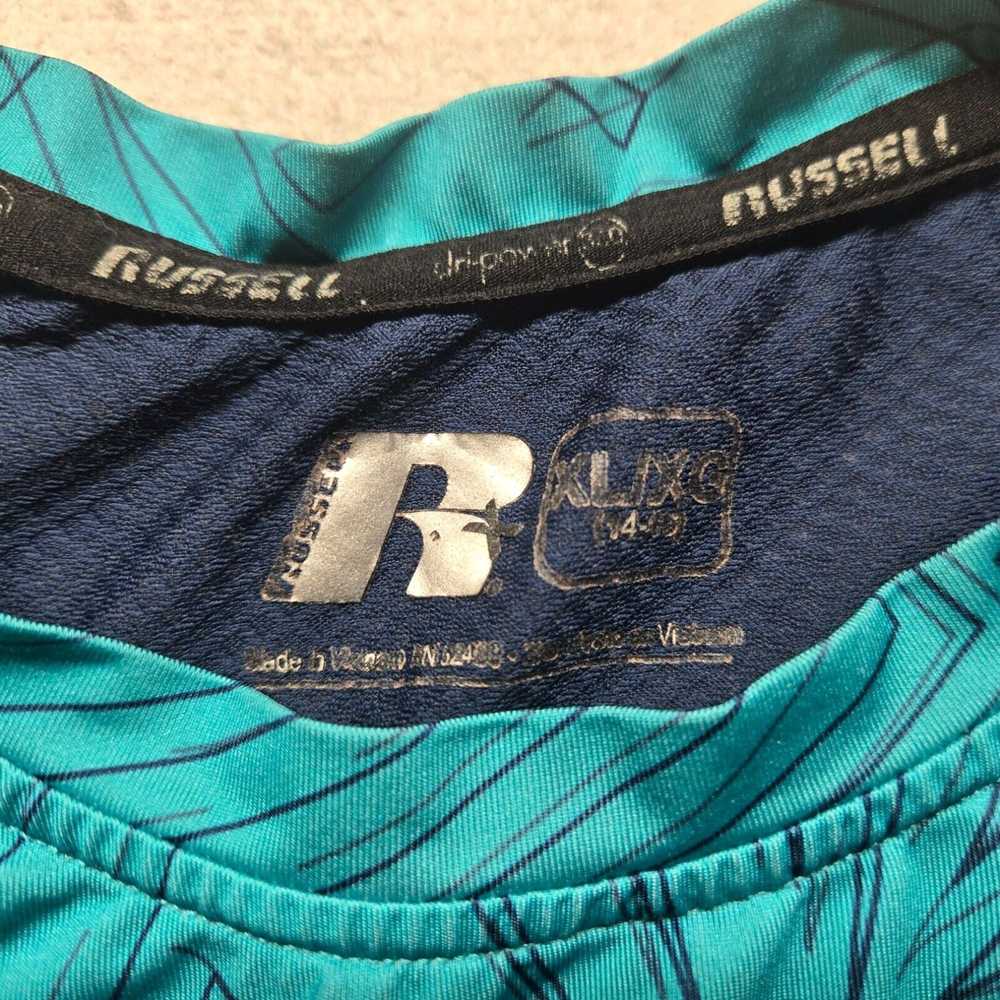 Vintage Russell Dri-Power 360 Shirt Blue Short Sl… - image 3