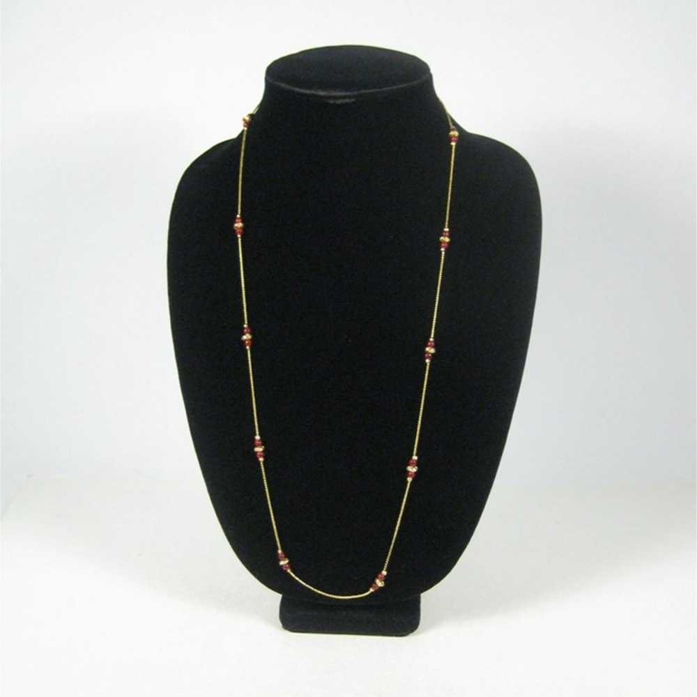 Station Floating Plastic Beaded Necklace 31 inch … - image 5