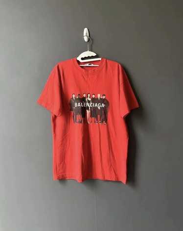 Balenciaga Balenciaga red portrait short sleeved … - image 1