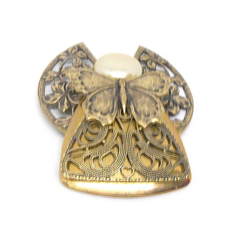 Vtg Jane Davis Angel Of Love Faux Pearl Butterfly… - image 7