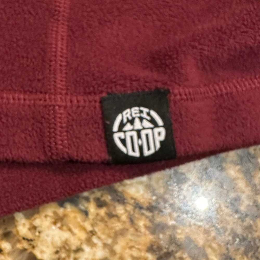 Rei REI CO-OP Burgundy Soft Fleece quarter Zip in… - image 5