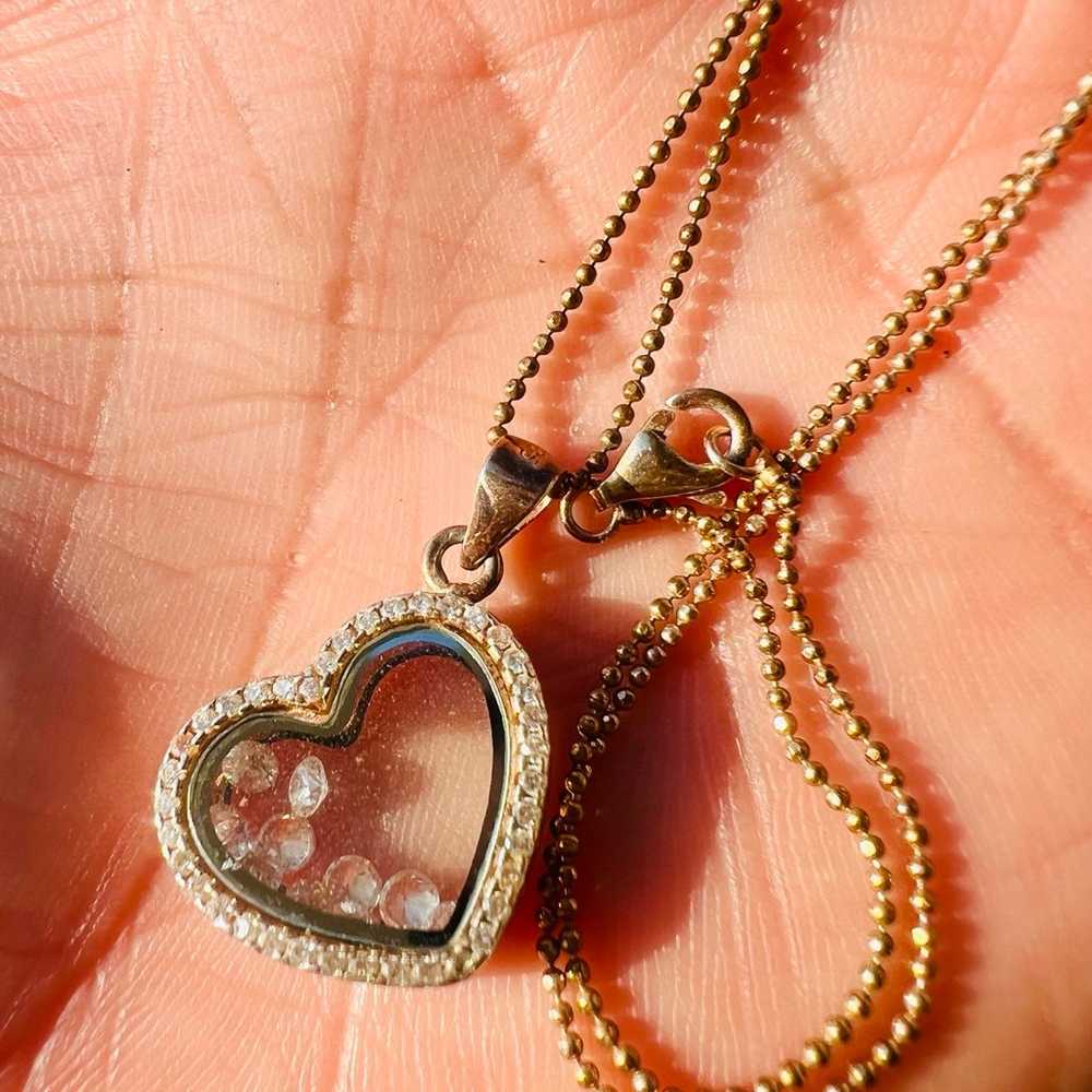 Vintage Rose Gold Over 925 Heart/Pendant Necklace - image 3