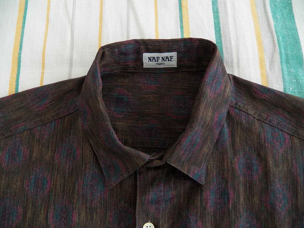 Other × Vintage Vintage NAF NAF MENS SHIRT Brown … - image 6