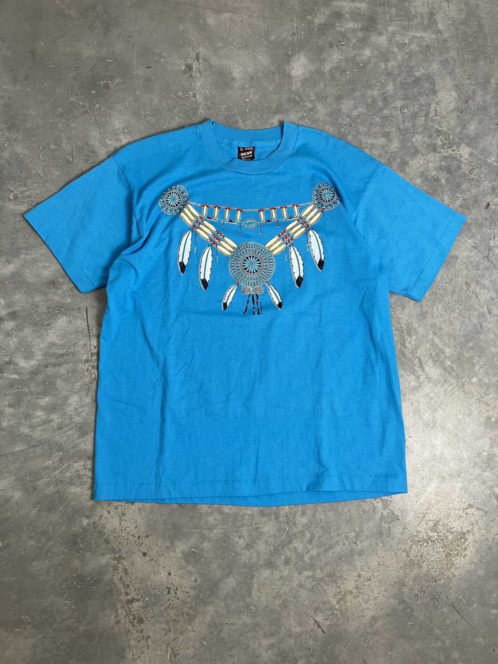 Tee × Tee Shirt × Vintage Vintage 1990s Native Am… - image 1