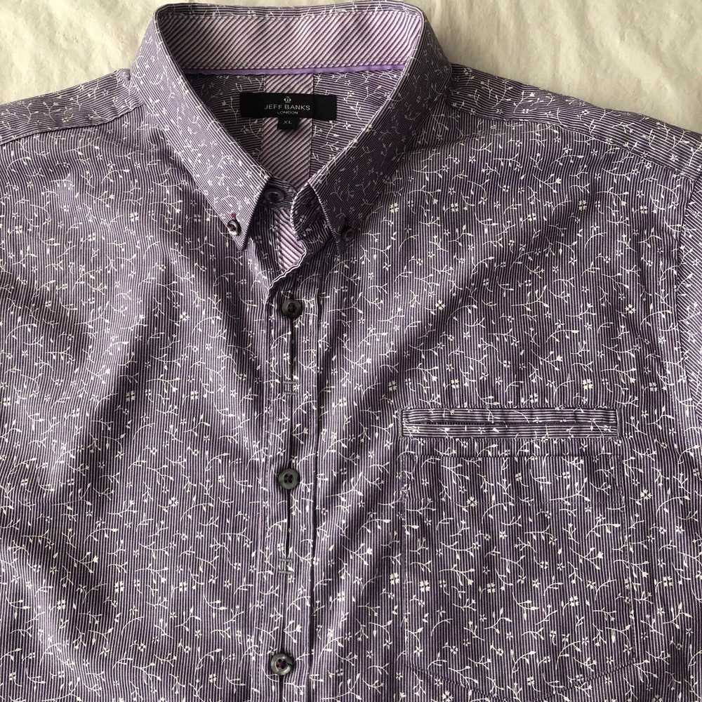 Jeff Banks Men’s Jeff Banks London Shirt XL Lilac… - image 8