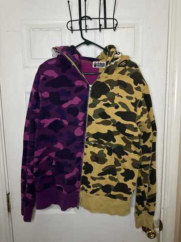 Bape COLOR CAMO BAPE HALF FULL ZIP HOODIE - image 1