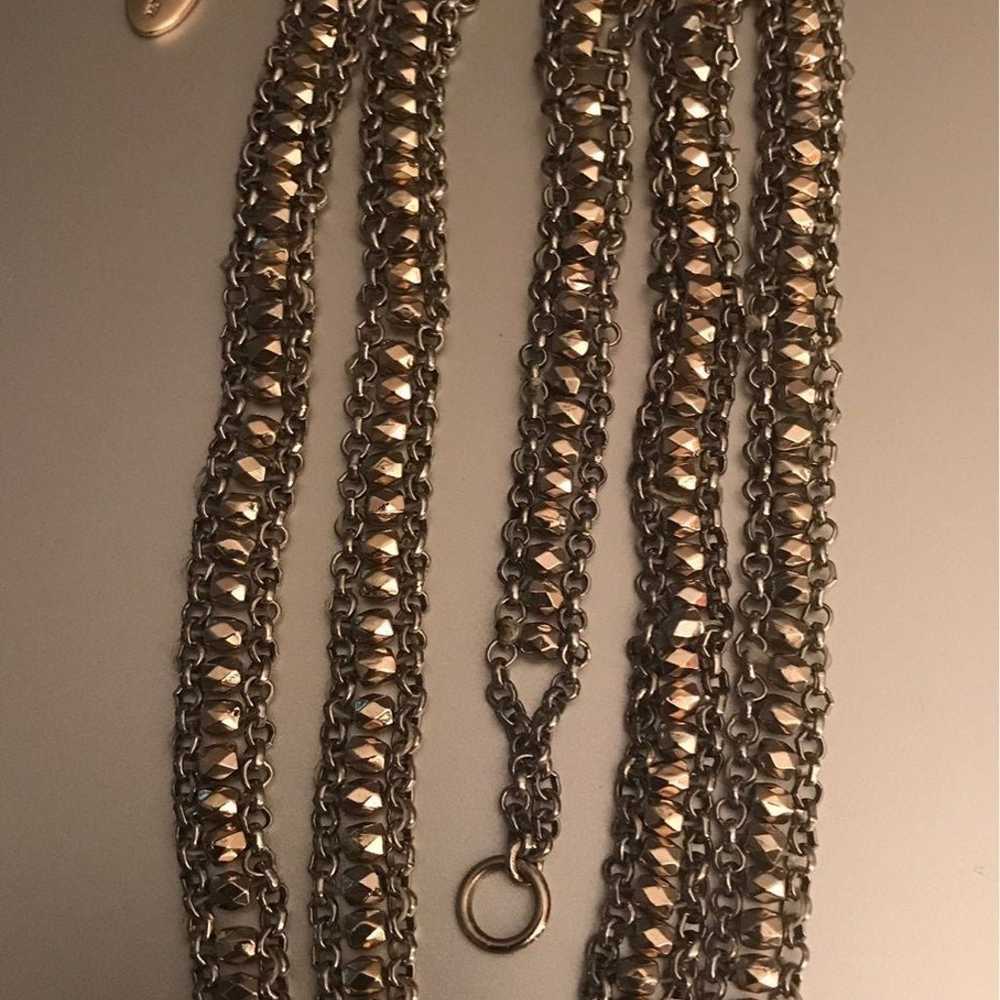 Designer Ann Taylor Two Tone Necklace Vintage - image 2