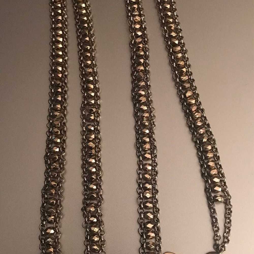 Designer Ann Taylor Two Tone Necklace Vintage - image 4