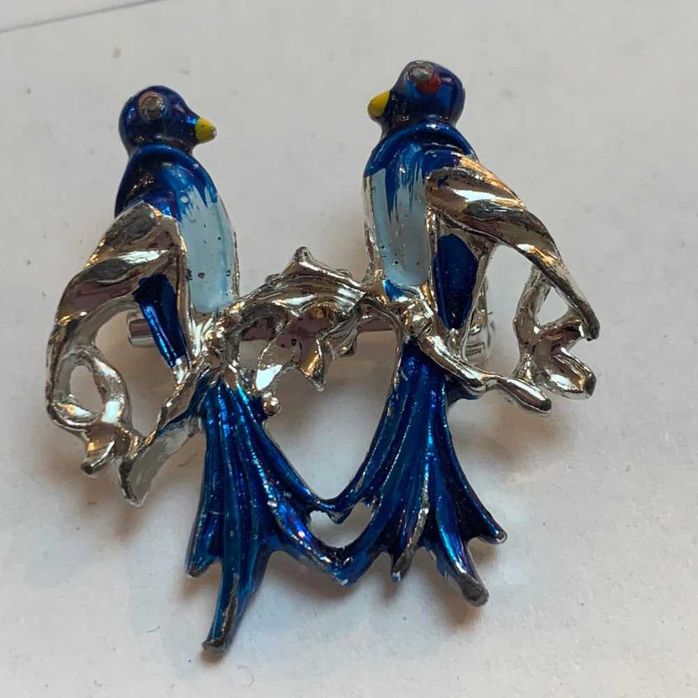 Vintage Gerry's enamel  bird brooch - image 3