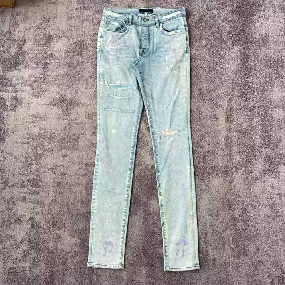 Amiri Amiri colored splashed ink destroys jeans - image 1