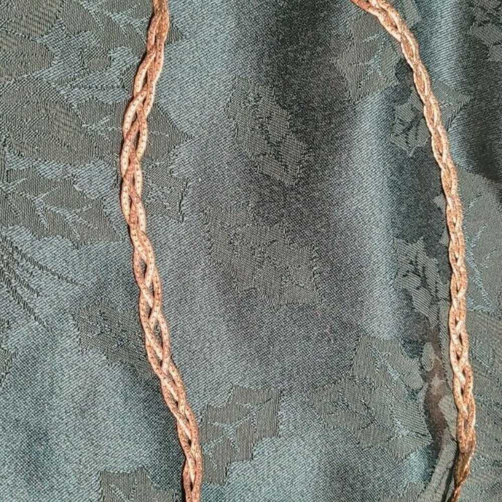 Vintage 29.5" Napier 3 Strand braided Gold tone C… - image 3