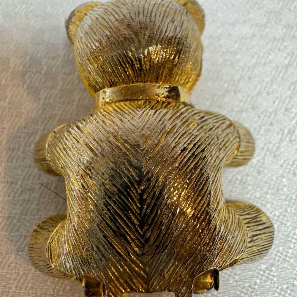 Vintage Teddy Bear Perfume Holder Pendant bear wi… - image 4