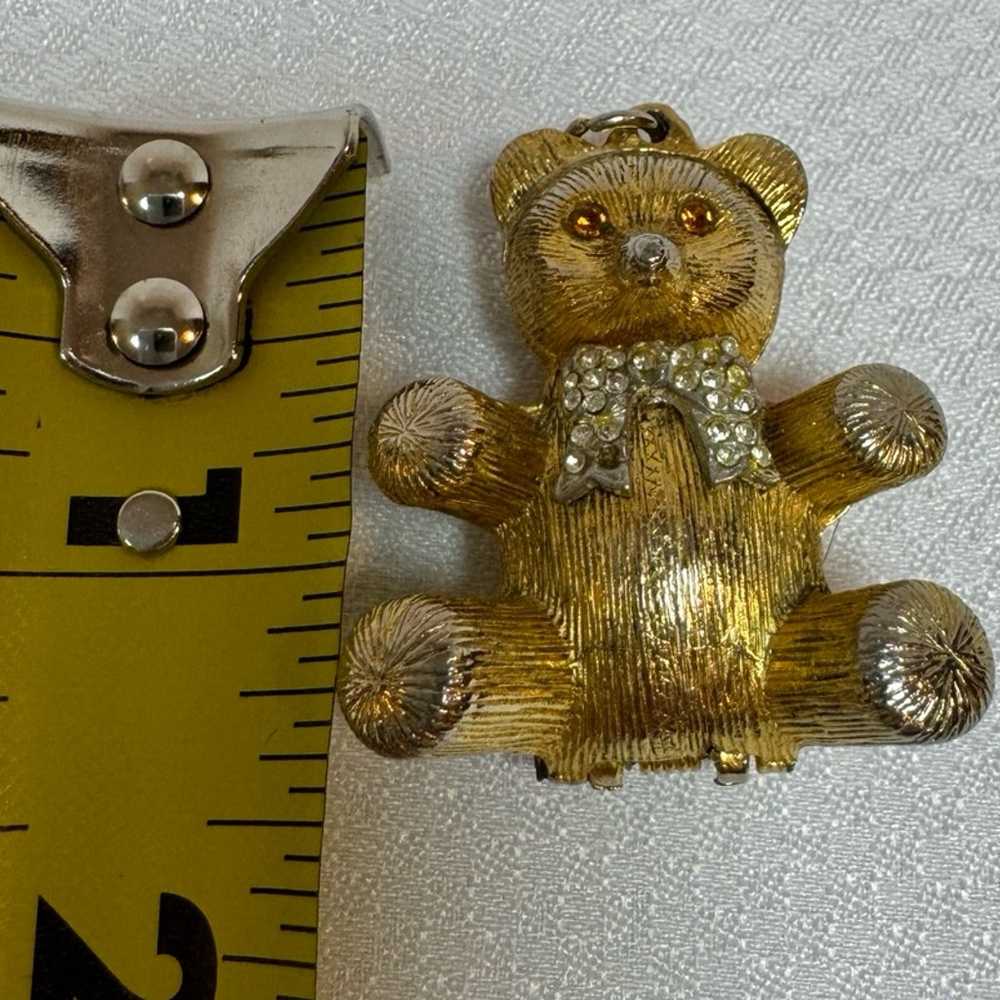 Vintage Teddy Bear Perfume Holder Pendant bear wi… - image 5