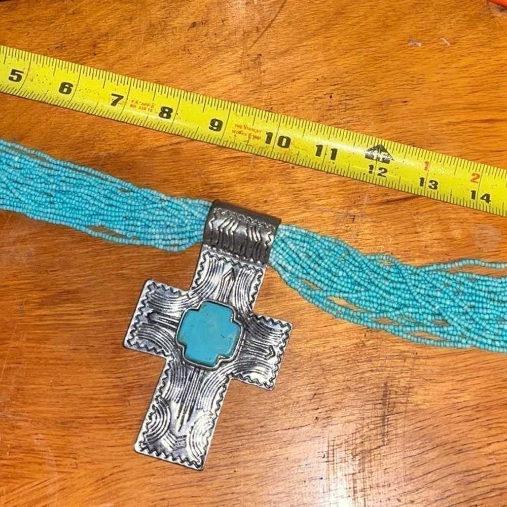 Beaded Cross necklace - image 2