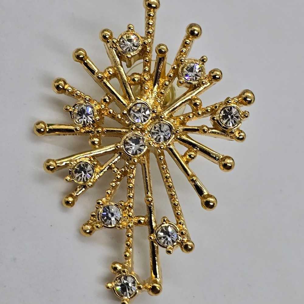 Vintage Avon Atomic Sputnik Starburst Rhinestone … - image 5