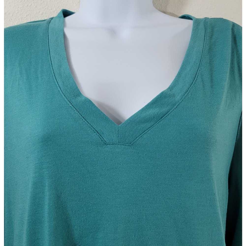 Other Time And Tru Teal Eyelet Bell 3/4 Sleeves T… - image 5