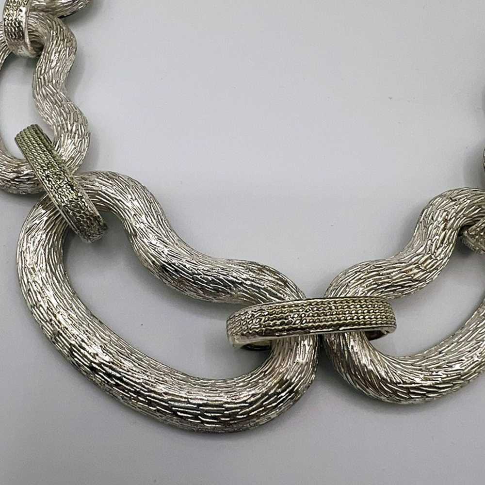 Vintage Silver Tone Necklaces, bracelet, earrings… - image 11