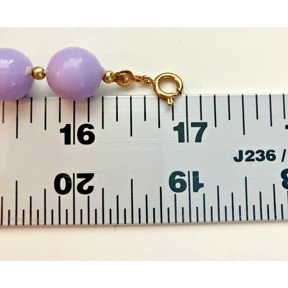 Vintage Lavender Acrylic Beaded Gold-Tone Spacers… - image 6