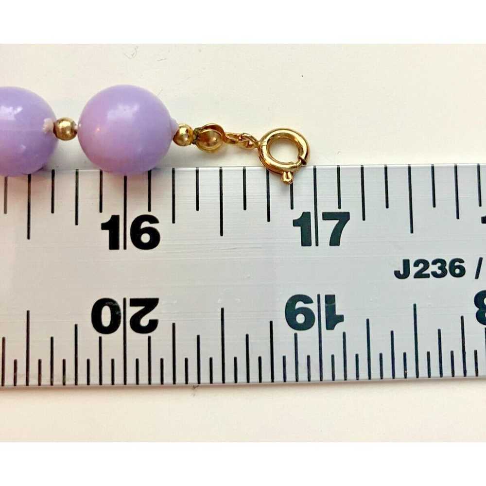 Vintage Lavender Acrylic Beaded Gold-Tone Spacers… - image 7