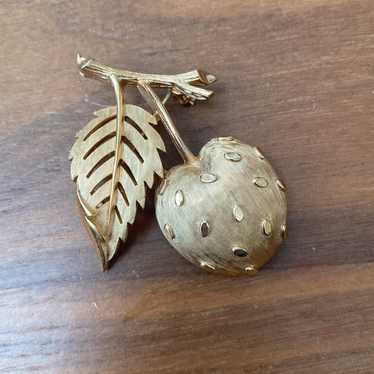 Vintage Crown Trifari cherry brooch