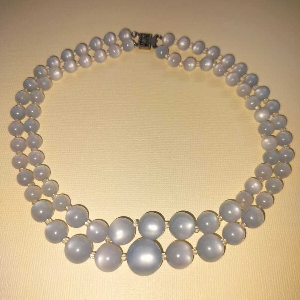 Vintage moonglow lucite necklace - image 2