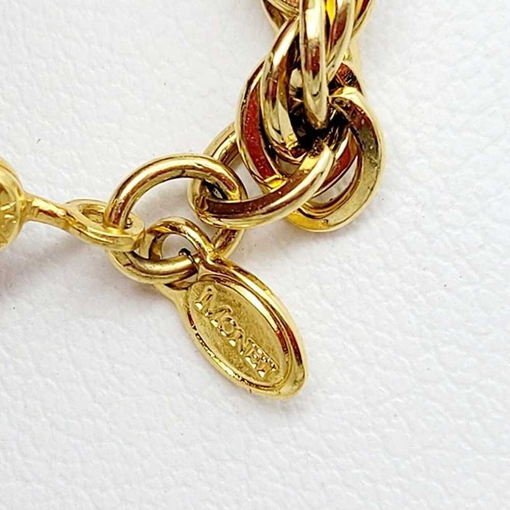 Vintage Monet French Rope Chain Necklace 30" Gold… - image 5