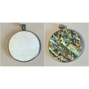 Reversible Abalone/Mop Shell Large Round Women's … - image 1