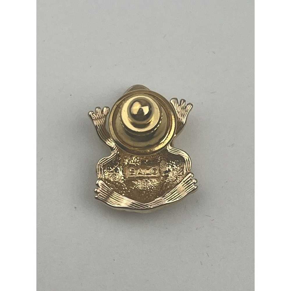 Vintage SAL Swarovski Frog Toad Lapel Pin Tie Tac… - image 6