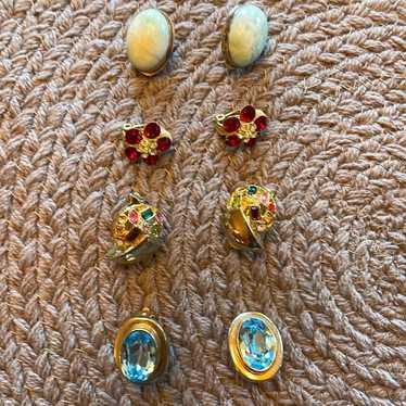 Vintage clip on earrings - image 1