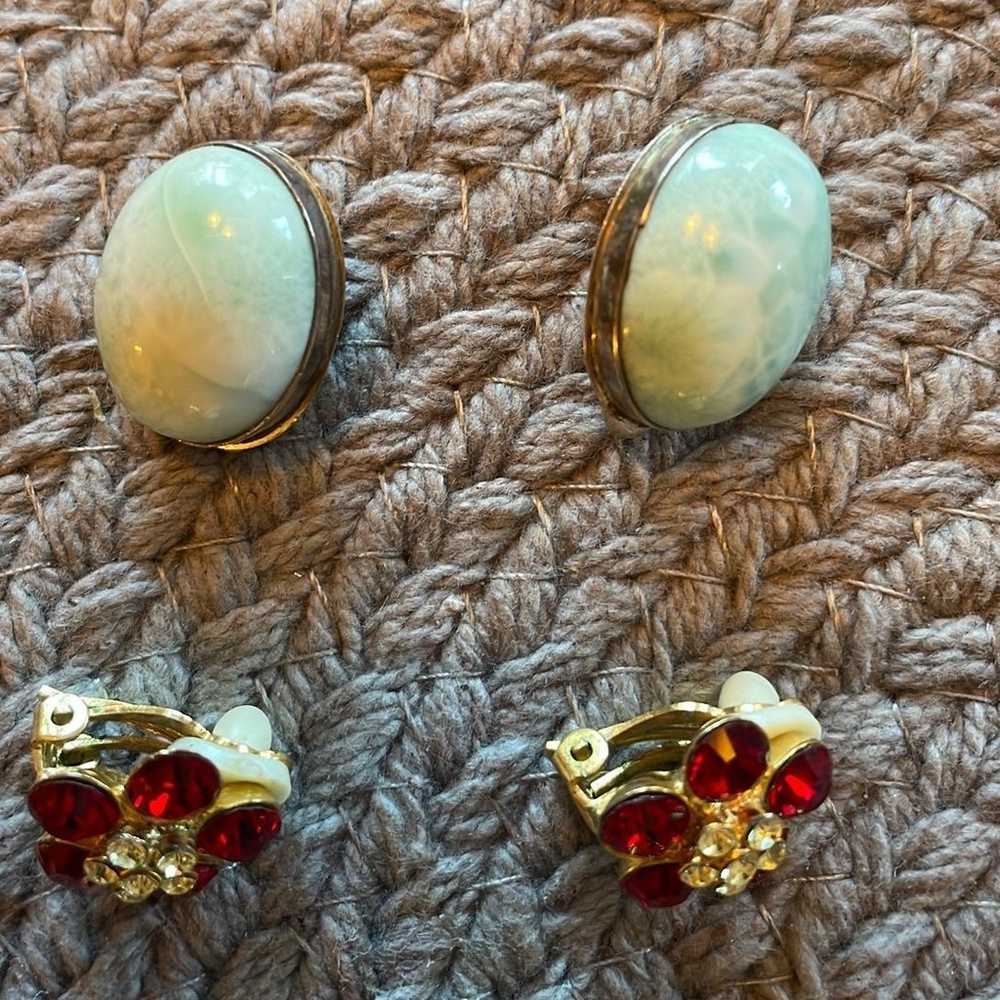 Vintage clip on earrings - image 3