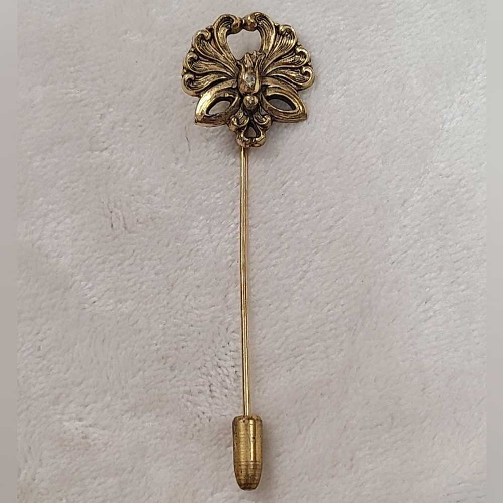 Vintage Gold Tone Stick Pin - image 1