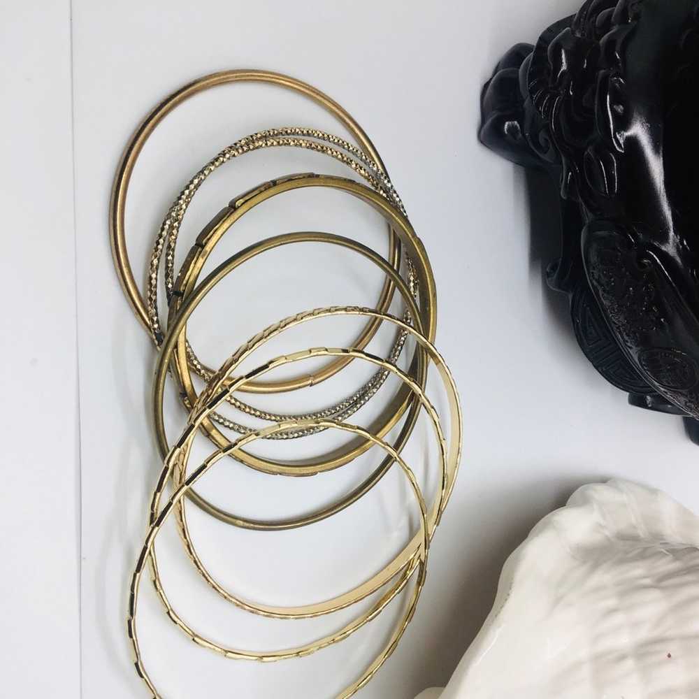 10 Vintage Beautiful Gold tone bracelets - image 2