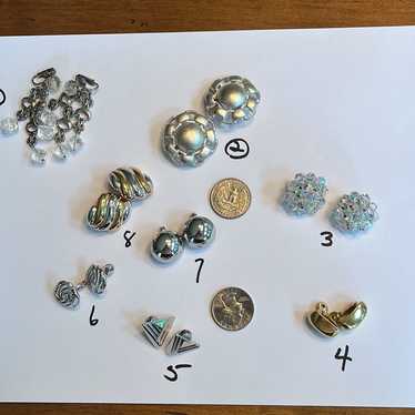 Buy vintage clip on earrings lot of 8