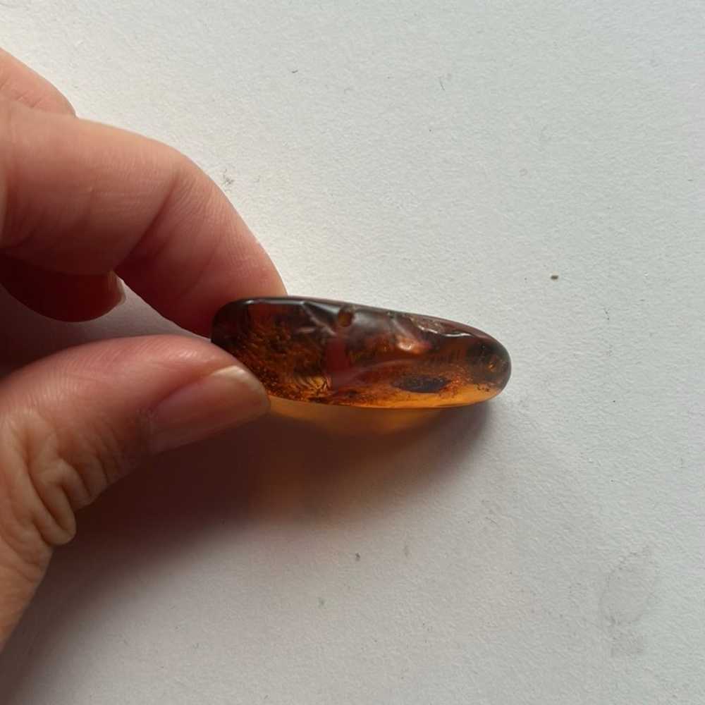 Three authentic Baltic amber beads chunky pendant - image 5