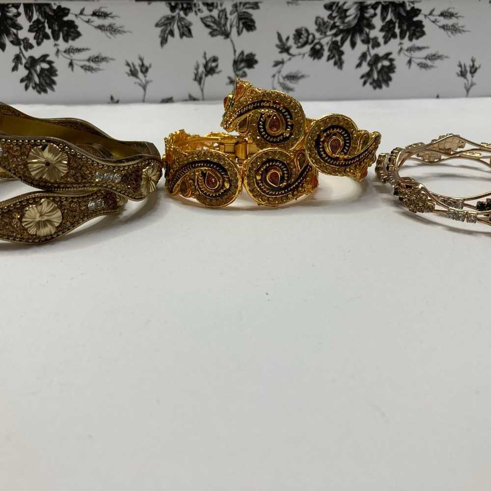 Vintage gold toned bracelets - image 1