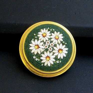 Vintage Mosaic Pin Daisies Made in Italy - image 1