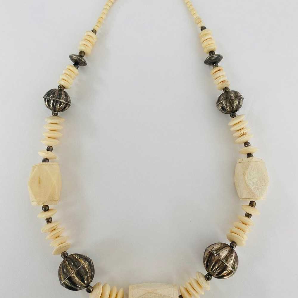 Vintage Costume Chunky Beaded Necklace - image 1