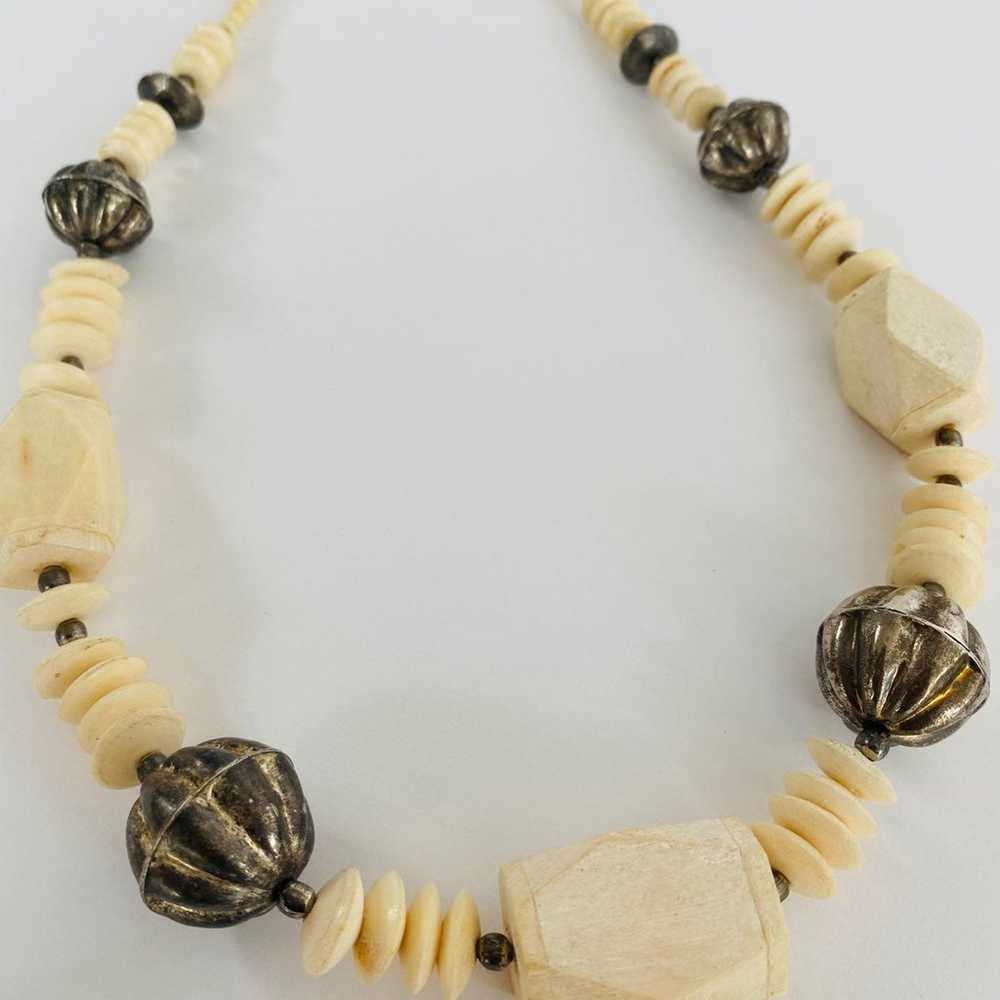 Vintage Costume Chunky Beaded Necklace - image 2