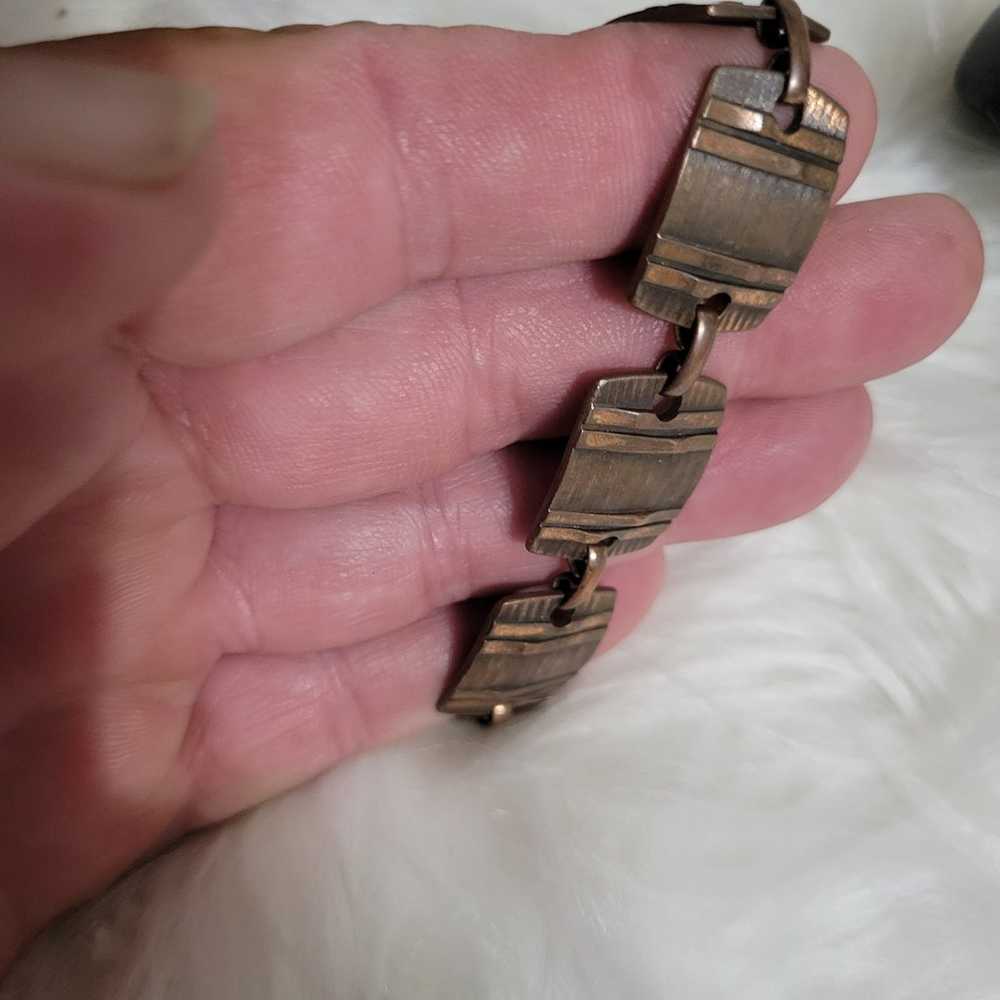 Vintage Mid Century Copper Bracelet Island South - image 2