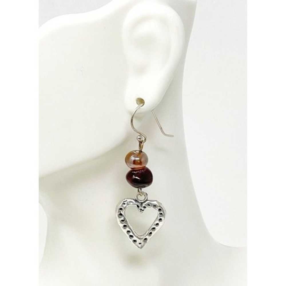 Vintage Signed Berry 925 Sterling Silver Beaded H… - image 1