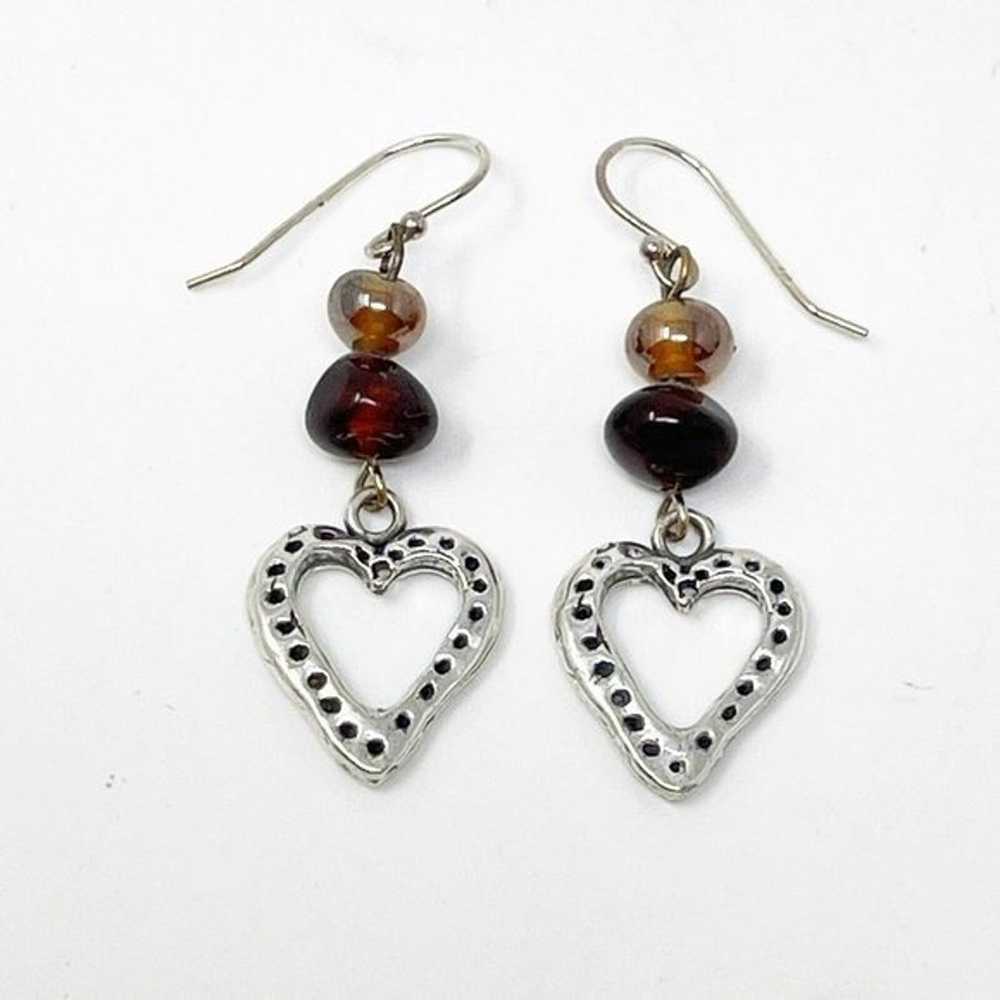 Vintage Signed Berry 925 Sterling Silver Beaded H… - image 2