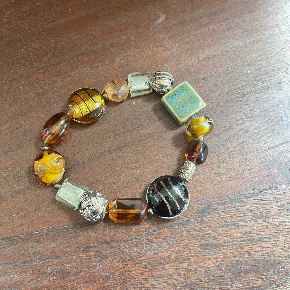 Vintage Italy Murano handmade glass bracelet - image 1