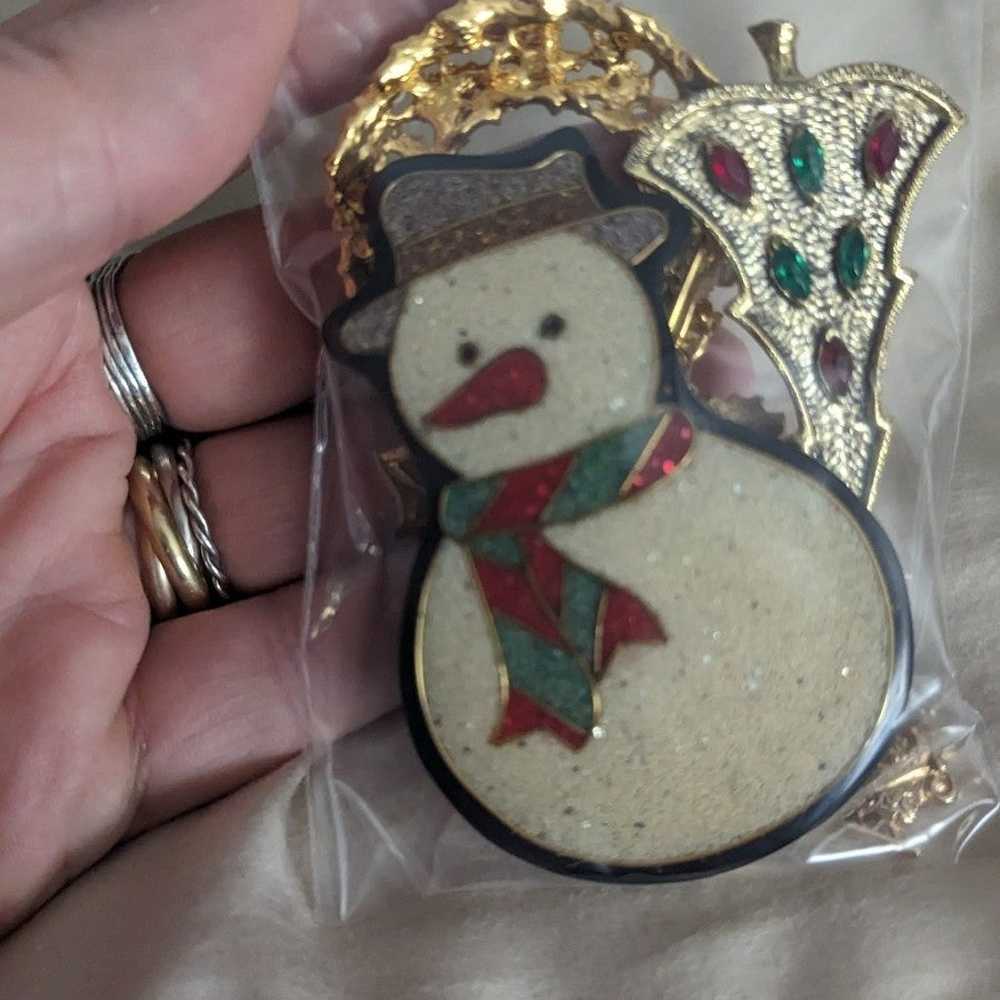 Vintage Xmas Brooch Lot #1 - image 3