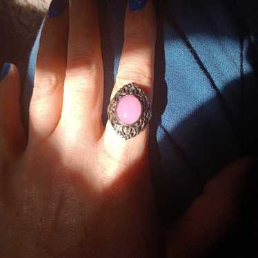 Vintage 925 FAS Pink Tourmaline Ring - image 1