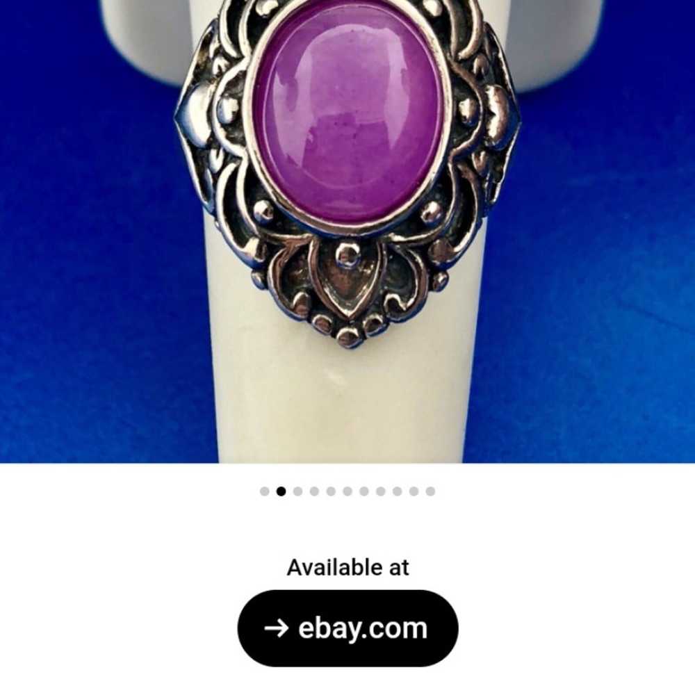 Vintage 925 FAS Pink Tourmaline Ring - image 8